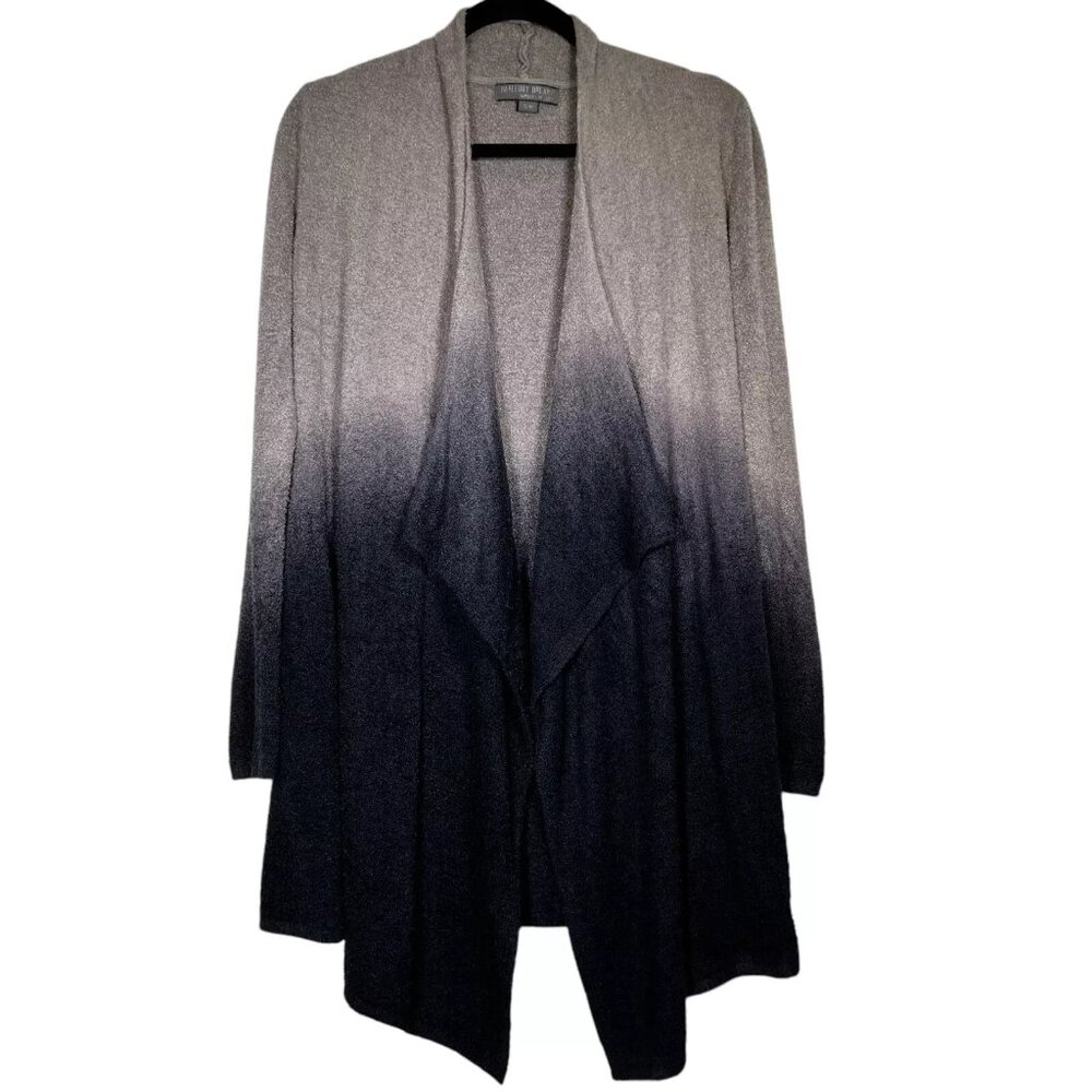 Barefoot Dreams Womens Ombre Black Gray Bamboo Chic Lite Open Front Cardigan Siz - Picture 3 of 11